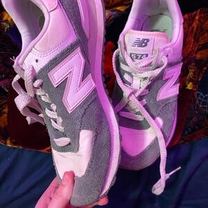 New Balance Women's Gray and White Sneakers